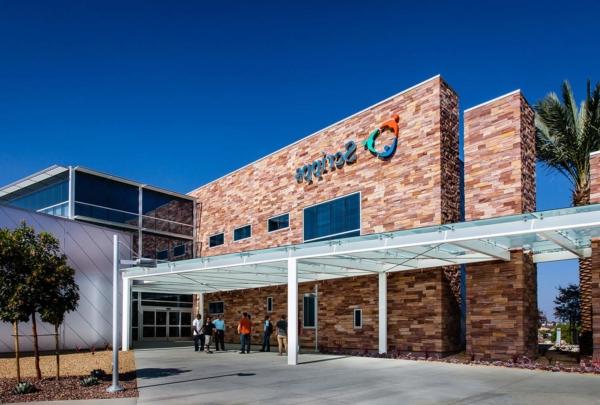 Exterior photo of entrance to California Proton Cancer Therapy Center